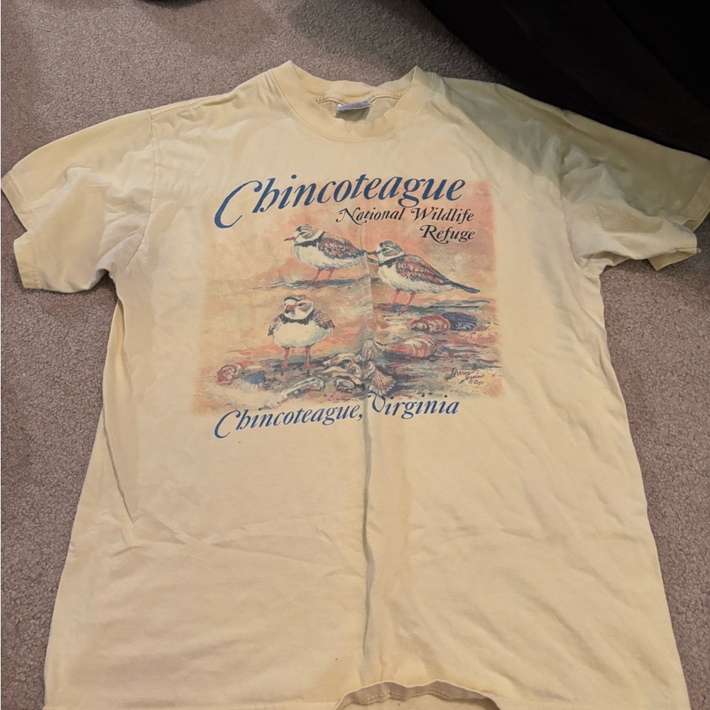 Hanes Yellow Short Sleeve Tee with Graphic Design